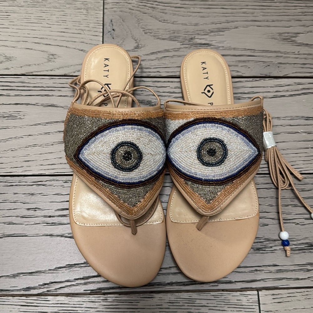 KATY PERRY Lauren Evil Eye Sandals sz 11 New